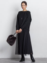 両面起毛ドロップショルダーブラウス≪洗える/セットアップ対応≫