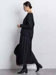 両面起毛ドロップショルダーブラウス≪洗える/セットアップ対応≫