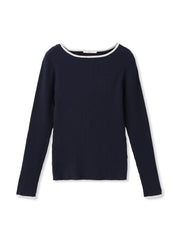 配色RIBニット≪手洗い可能≫