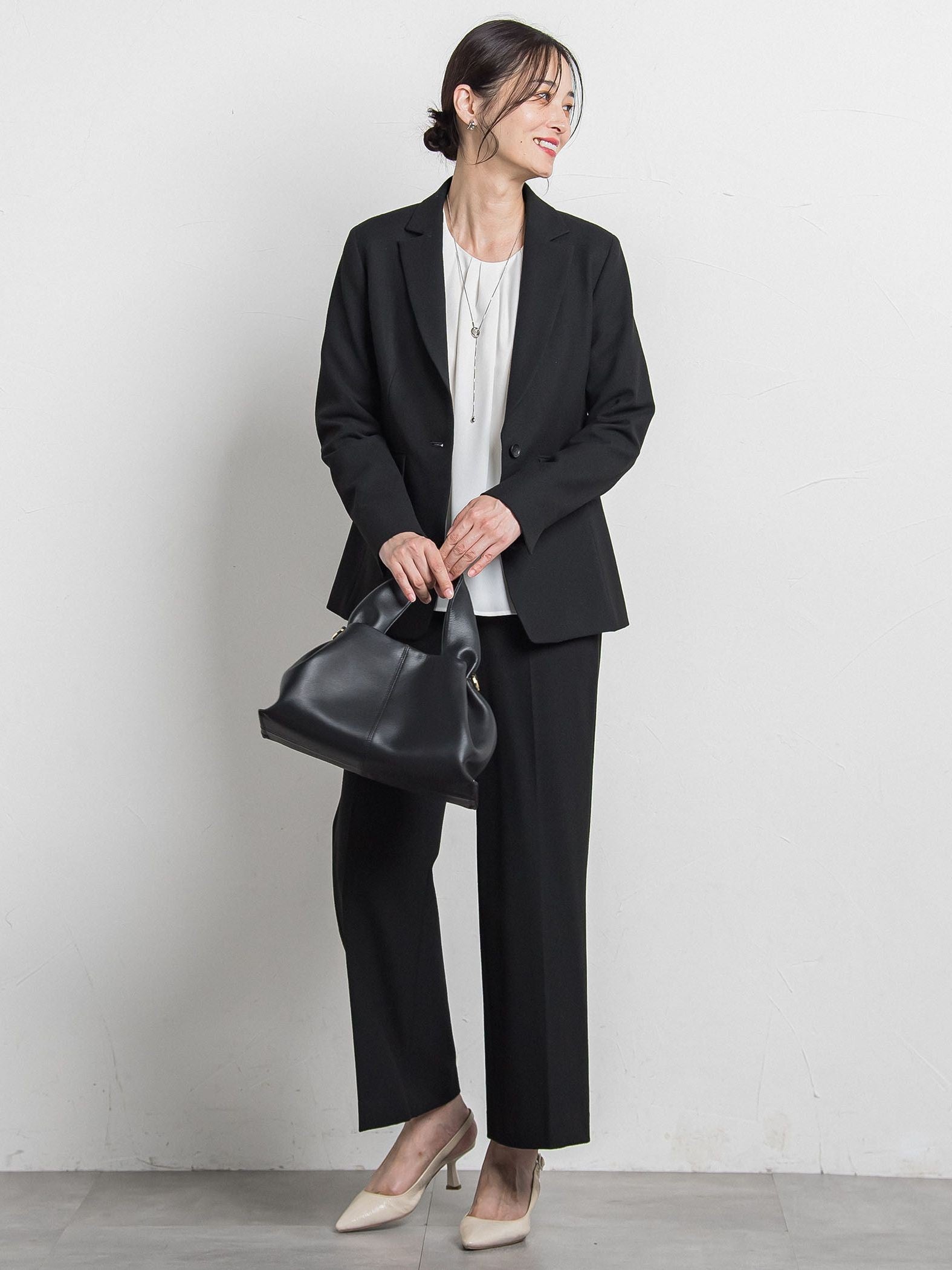 両面起毛テーラードジャケット≪洗える/セットアップ対応≫