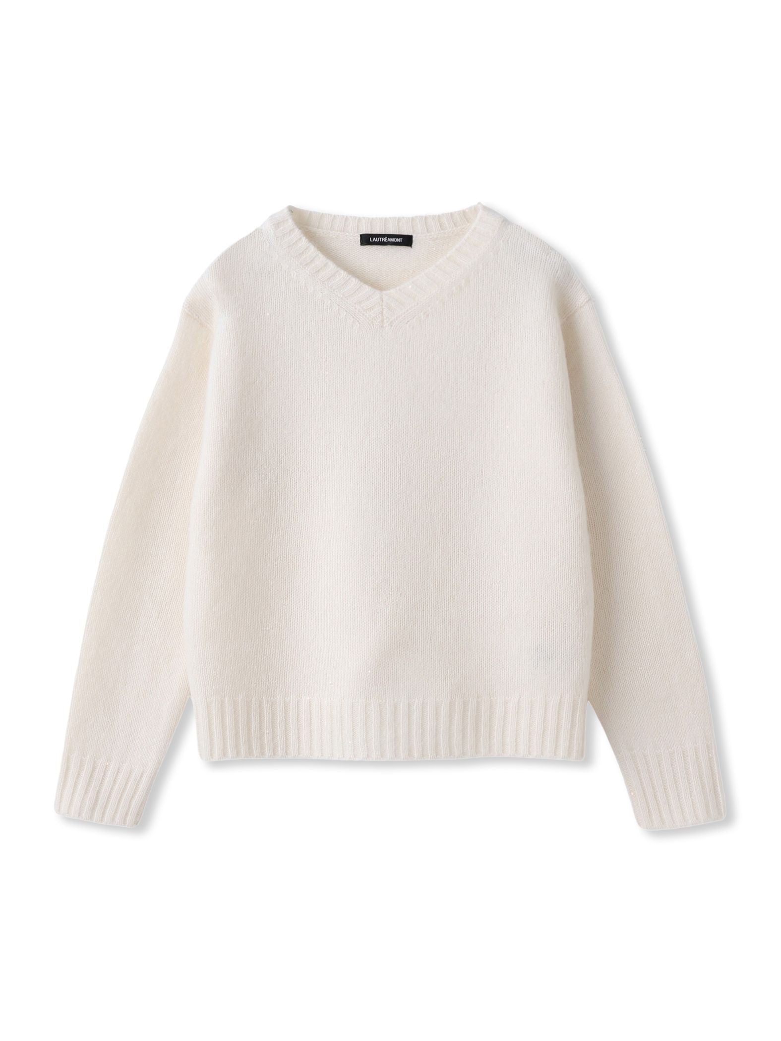 スパンコールラメVネックニット≪洗える≫