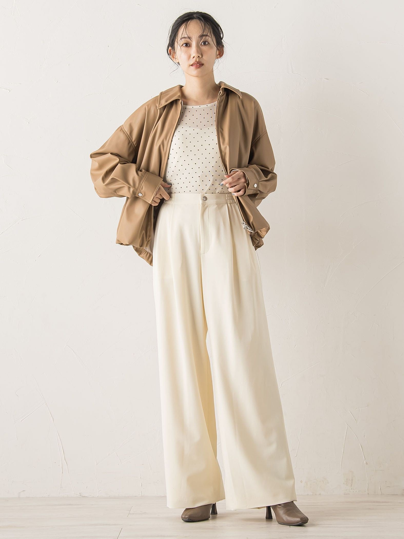 ラメフロッキードットプルオーバー≪手洗い可能≫