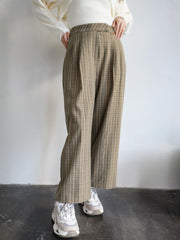 Glen Check Wide Pants［under150cmさんもオススメ］≪手洗い可能≫