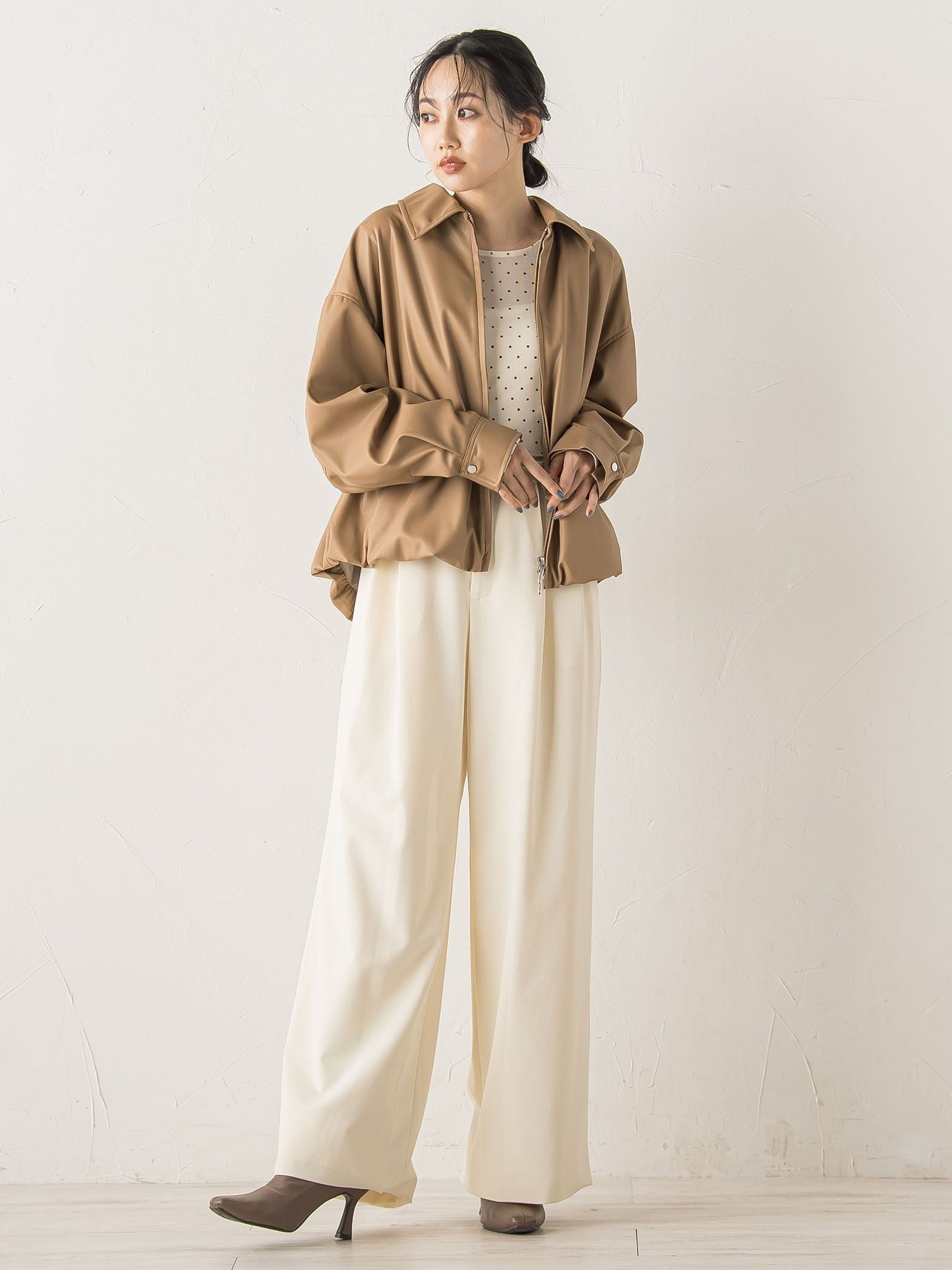 ラメフロッキードットプルオーバー≪手洗い可能≫