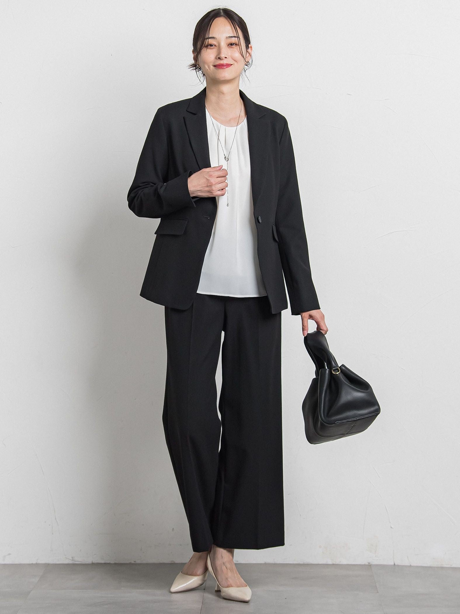 両面起毛テーラードジャケット≪洗える/セットアップ対応≫