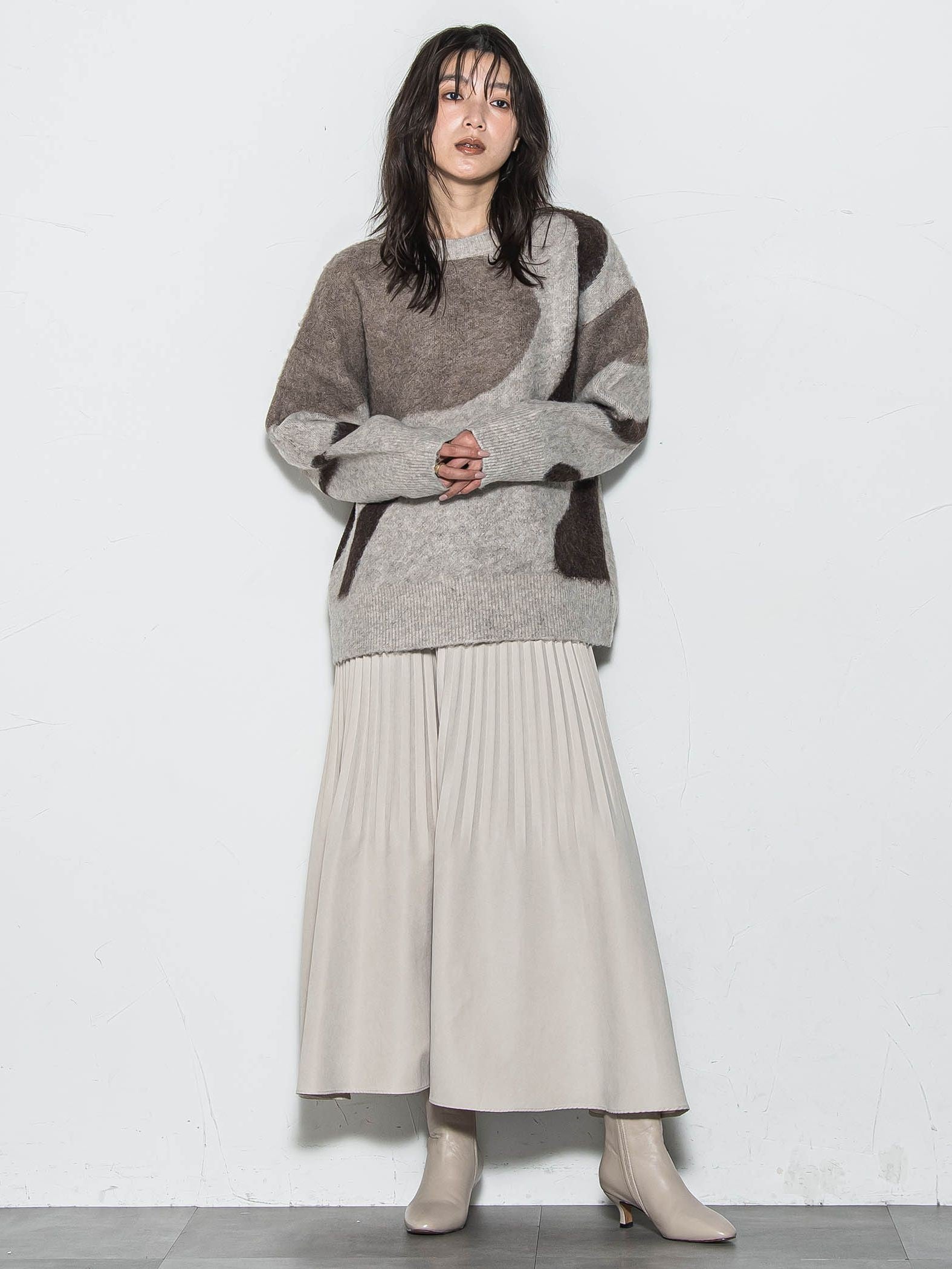 【WEB限定】マーブルニット≪手洗い可能≫