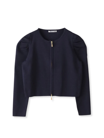 パフスリーブダブルジップブルゾン