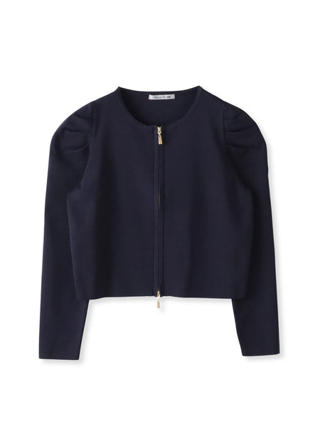 パフスリーブダブルジップブルゾン