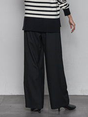 【一瞬で楽とキレイを叶える】裏起毛イージーワイドパンツ≪手洗い可能≫