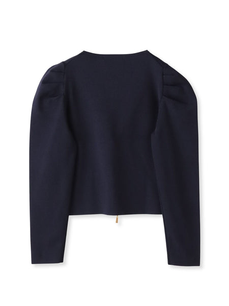 パフスリーブダブルジップブルゾン