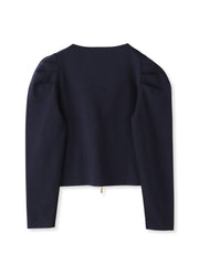 パフスリーブダブルジップブルゾン