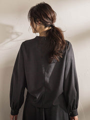 ウールブレンドストレッチブラウス≪セットアップ対応/手洗い可能≫