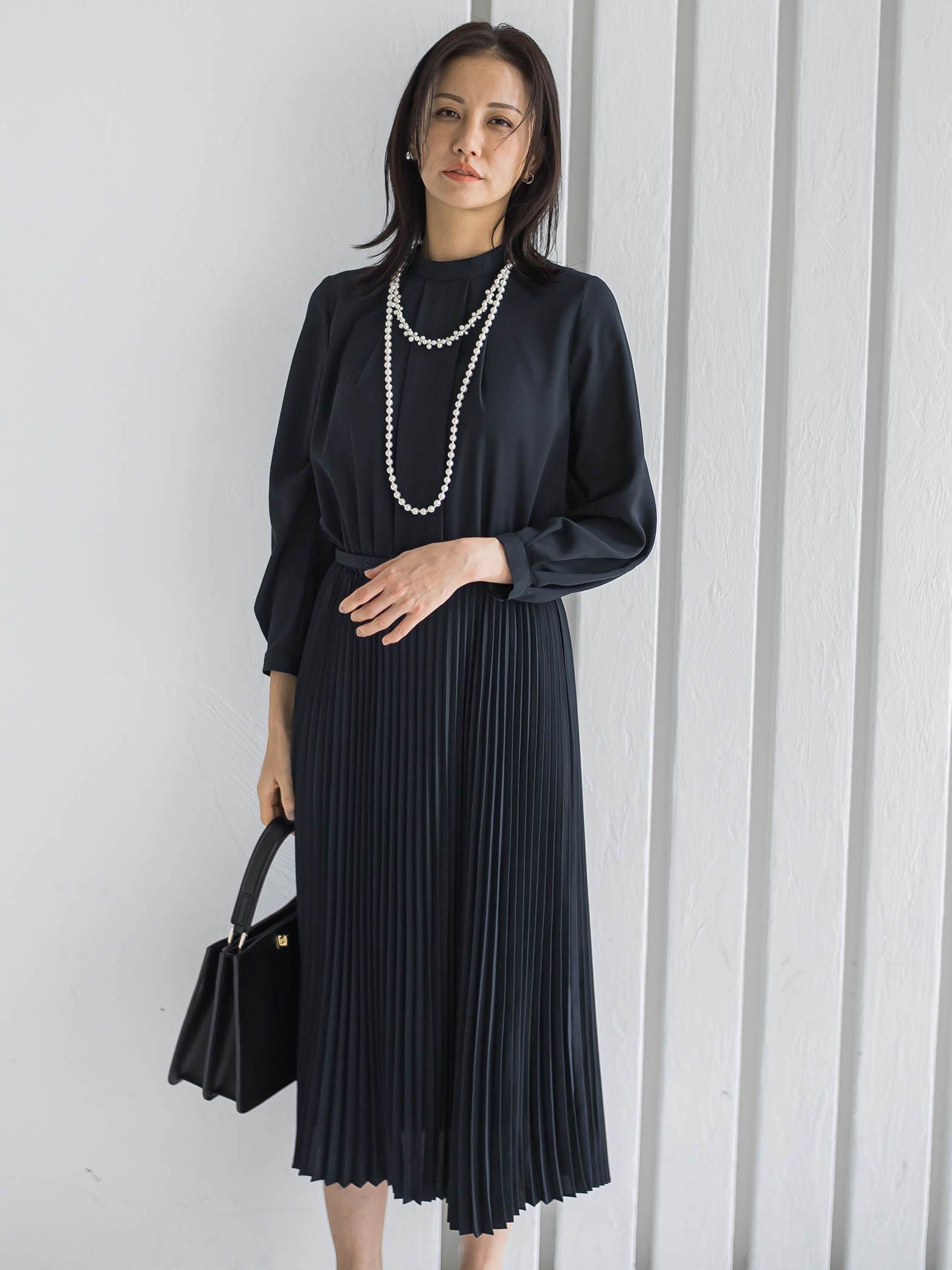 ボウタイフォーマルワンピース≪洗える≫