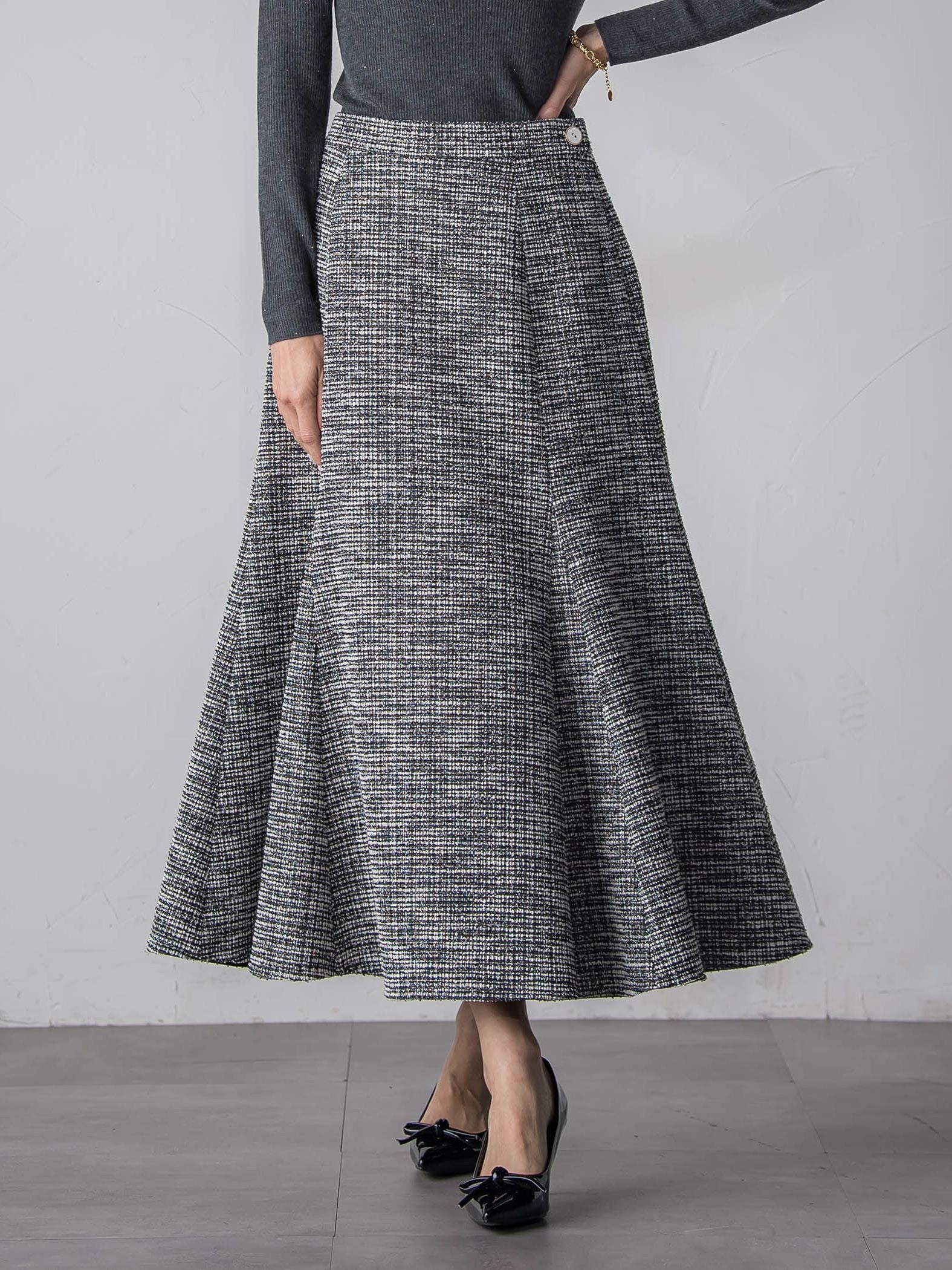 ツイードラメマーメイドスカート