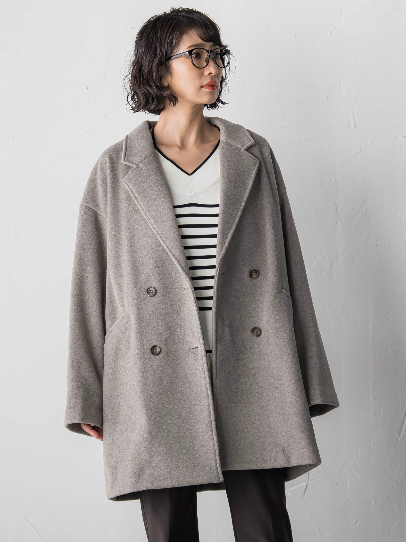 【biyori】ニットビーバーコート