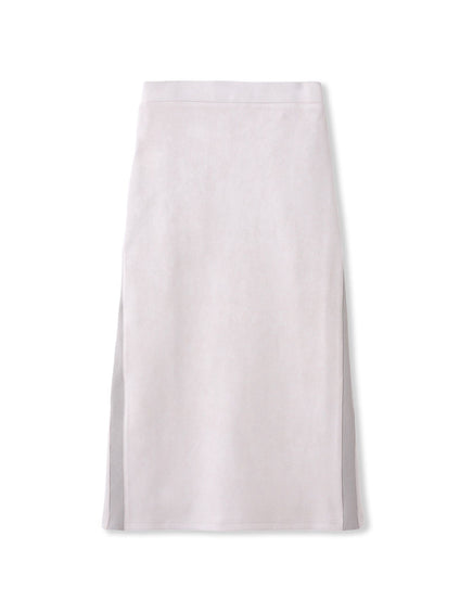 スウェード調×ニットスカートセットアップ≪手洗い可能≫