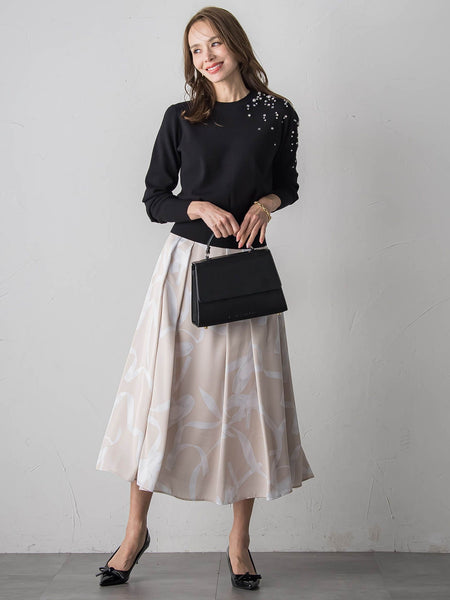 アシメパールビジューニット