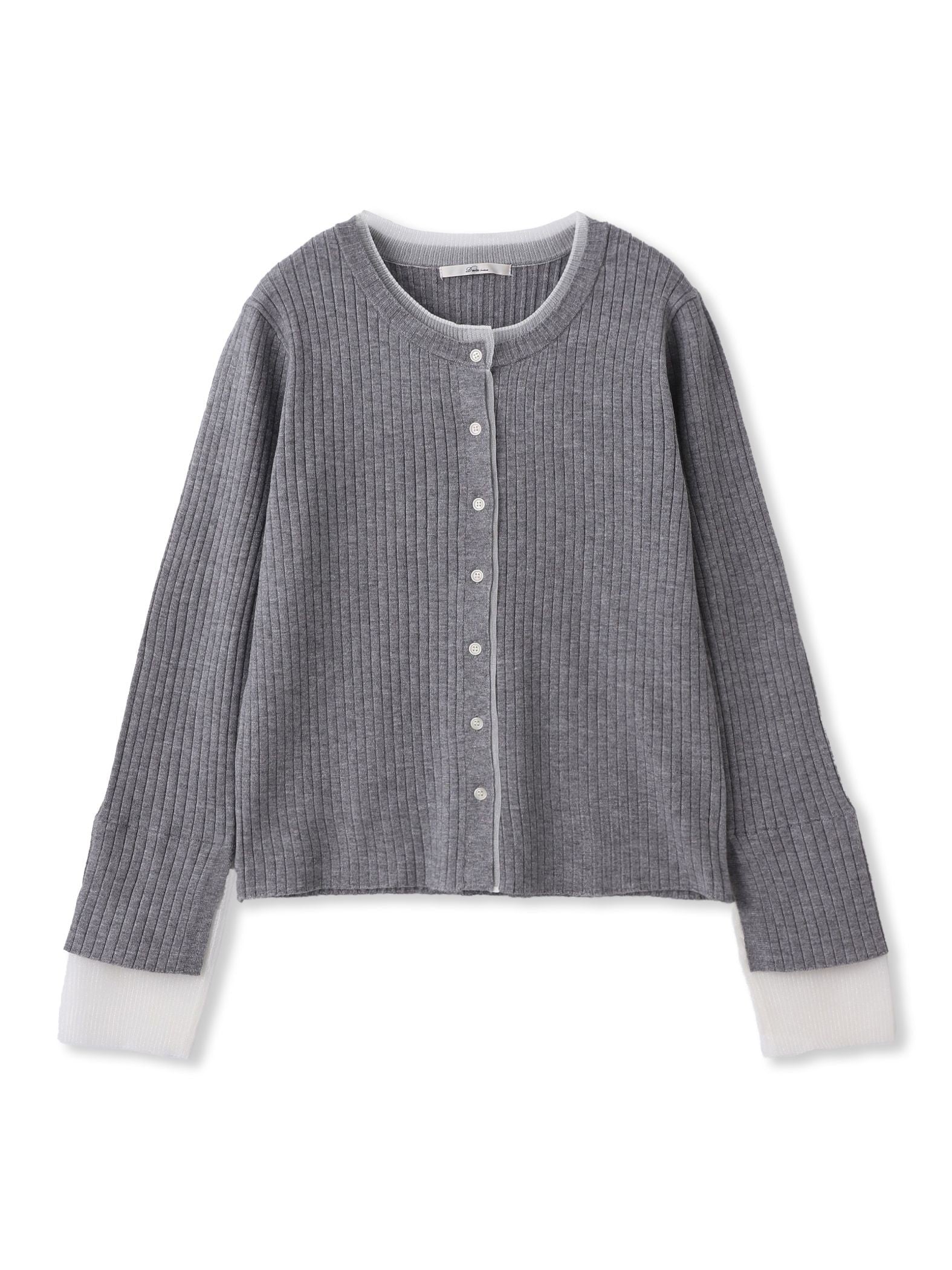 シアー切替えRIBニット≪手洗い可能≫