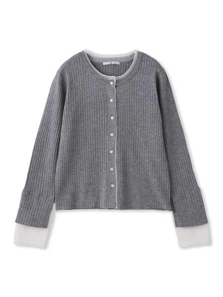 シアー切替えRIBニット≪手洗い可能≫