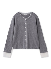 シアー切替えRIBニット≪手洗い可能≫