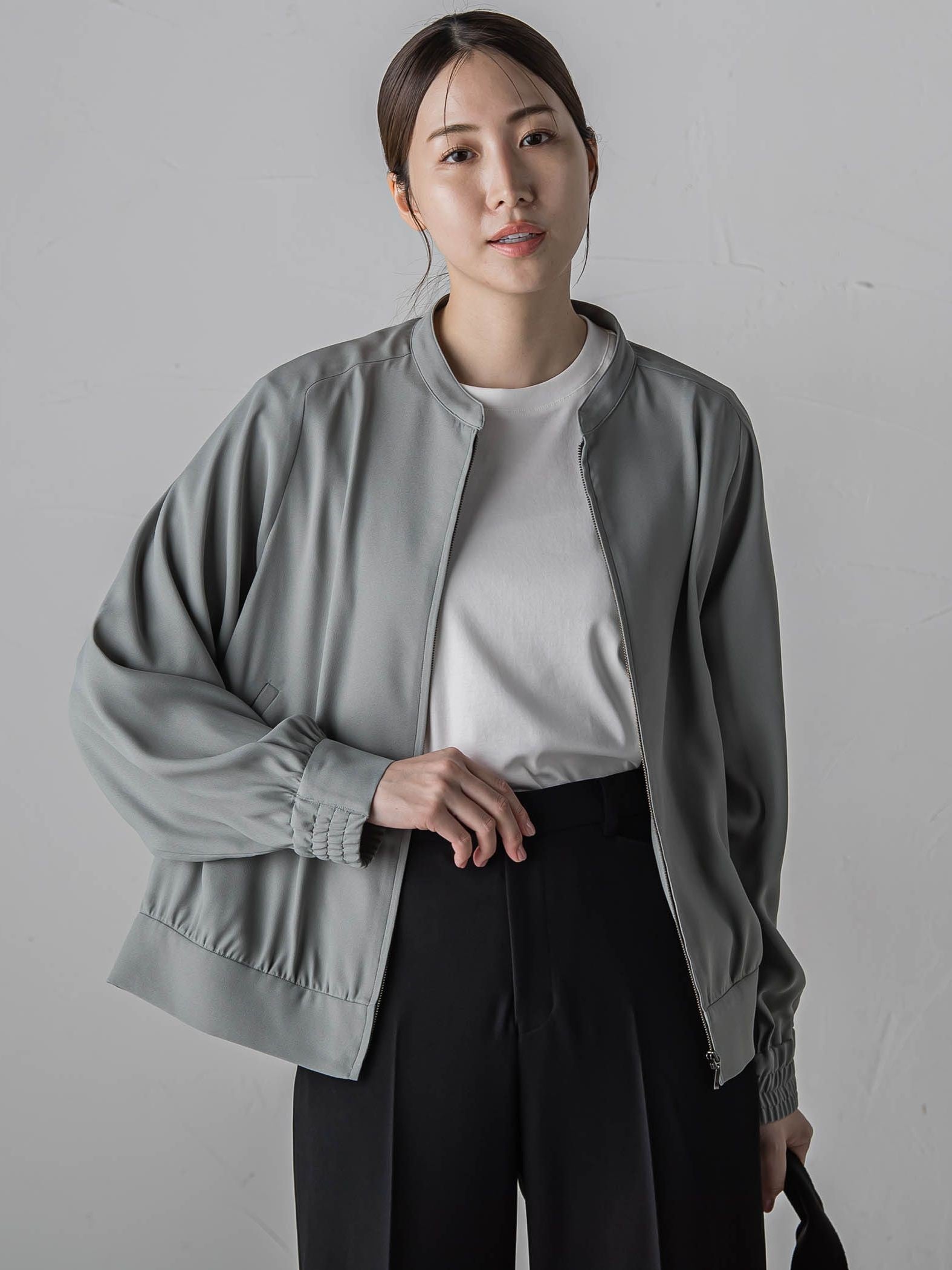 バックサテンジョーゼットジャケット≪洗濯機で洗える≫