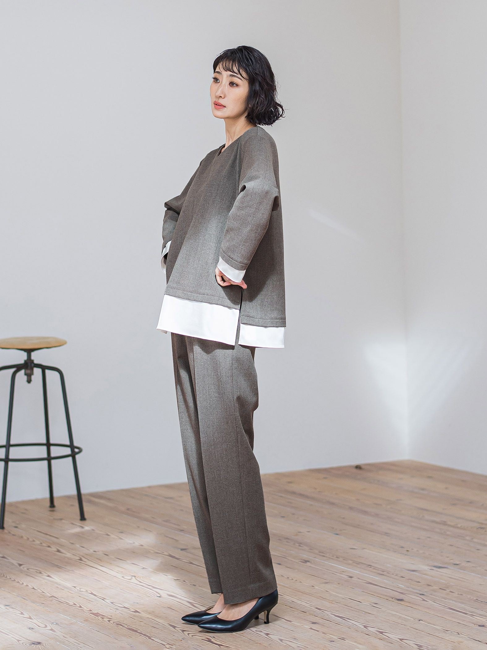 ピクシエスタストレートパンツ≪洗濯機で洗える≫