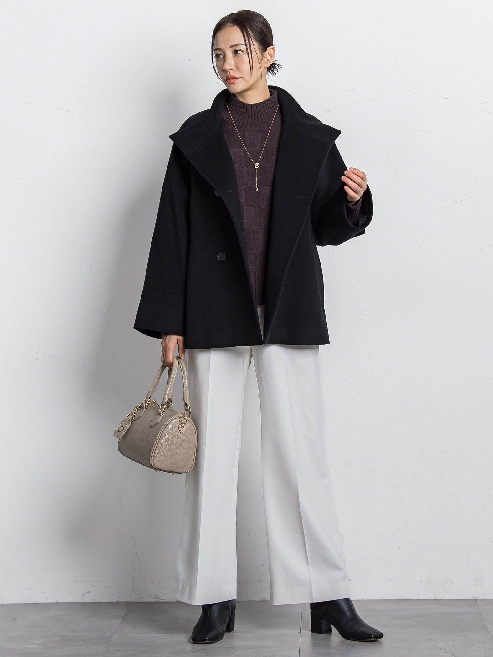 プレミアムウールカシミヤショートコート