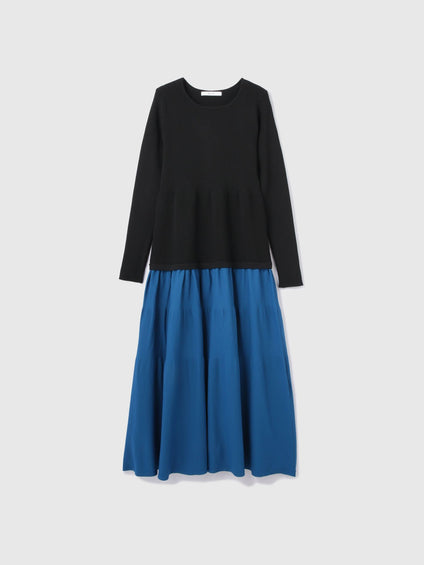 ドッキングライク軽量ニットワンピース≪手洗い可能≫