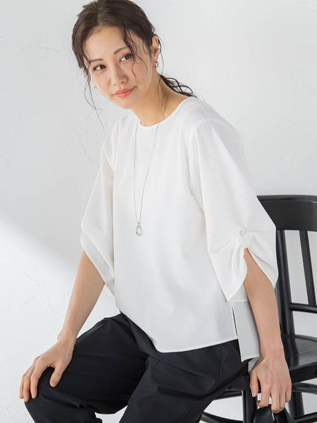 【WEB限定】≪即着映え！≫デザインスリーブブラウス