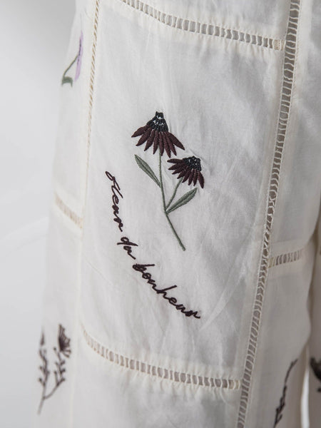 【40周年限定】パッチワーク刺繍イージーワイドパンツ
