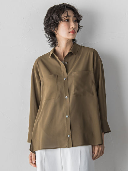 【大きいサイズ/受注会限定】シアーボイルシャツ