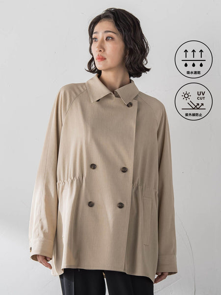 シャンブレーショートトレンチ