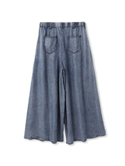 バイオシルクデニムフレアパンツ≪洗濯機で洗える/セットアップ対応≫