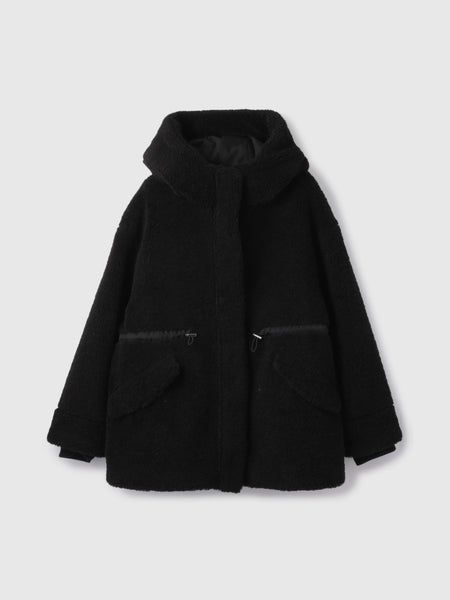 ショートボア中綿ドロストブルゾン