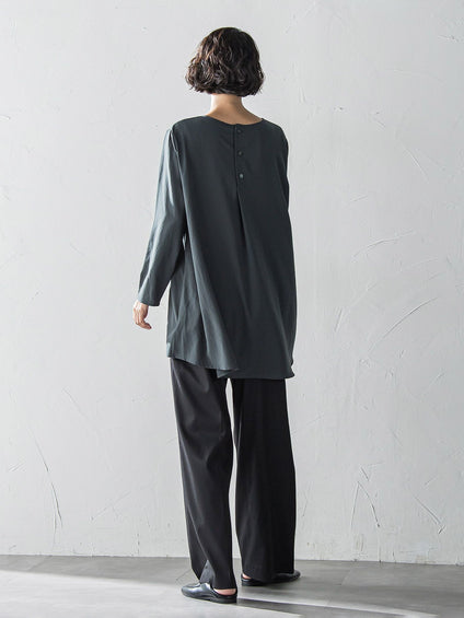 ”Tシャツ感覚で着られる”ジョーゼットブラウス≪洗濯機で洗える≫