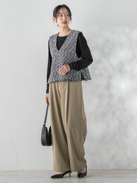 ワイドポケットタックパンツ