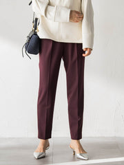 【WEB限定】美シルエット裏起毛ストレッチパンツ≪13号あり/毛玉防止≫