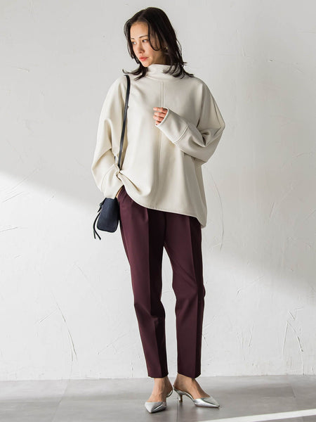 【WEB限定】美シルエット裏起毛ストレッチパンツ≪13号あり/毛玉防止≫