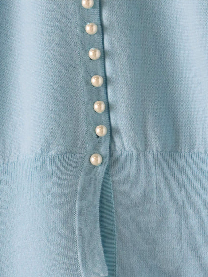 前後2wayパールボタンカーディガン