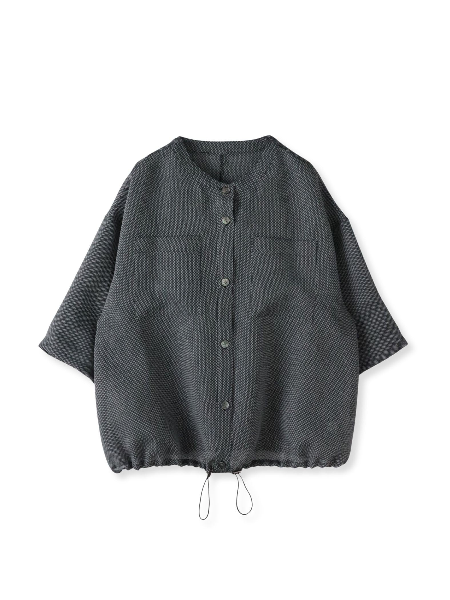 【大きいサイズ】シャンブレーメッシュブルゾン≪手洗い可能≫