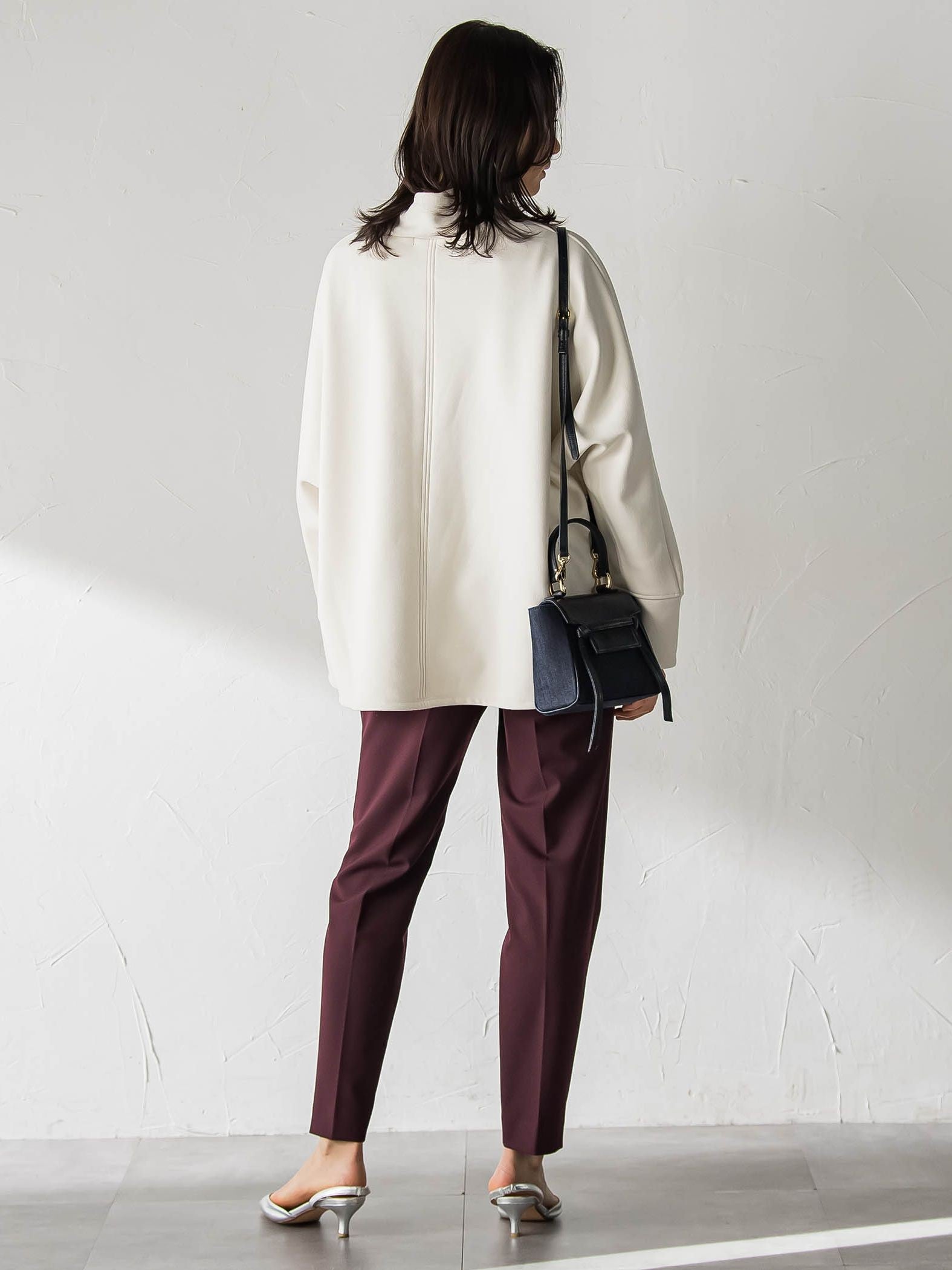 【WEB限定】美シルエット裏起毛ストレッチパンツ≪13号あり/毛玉防止≫