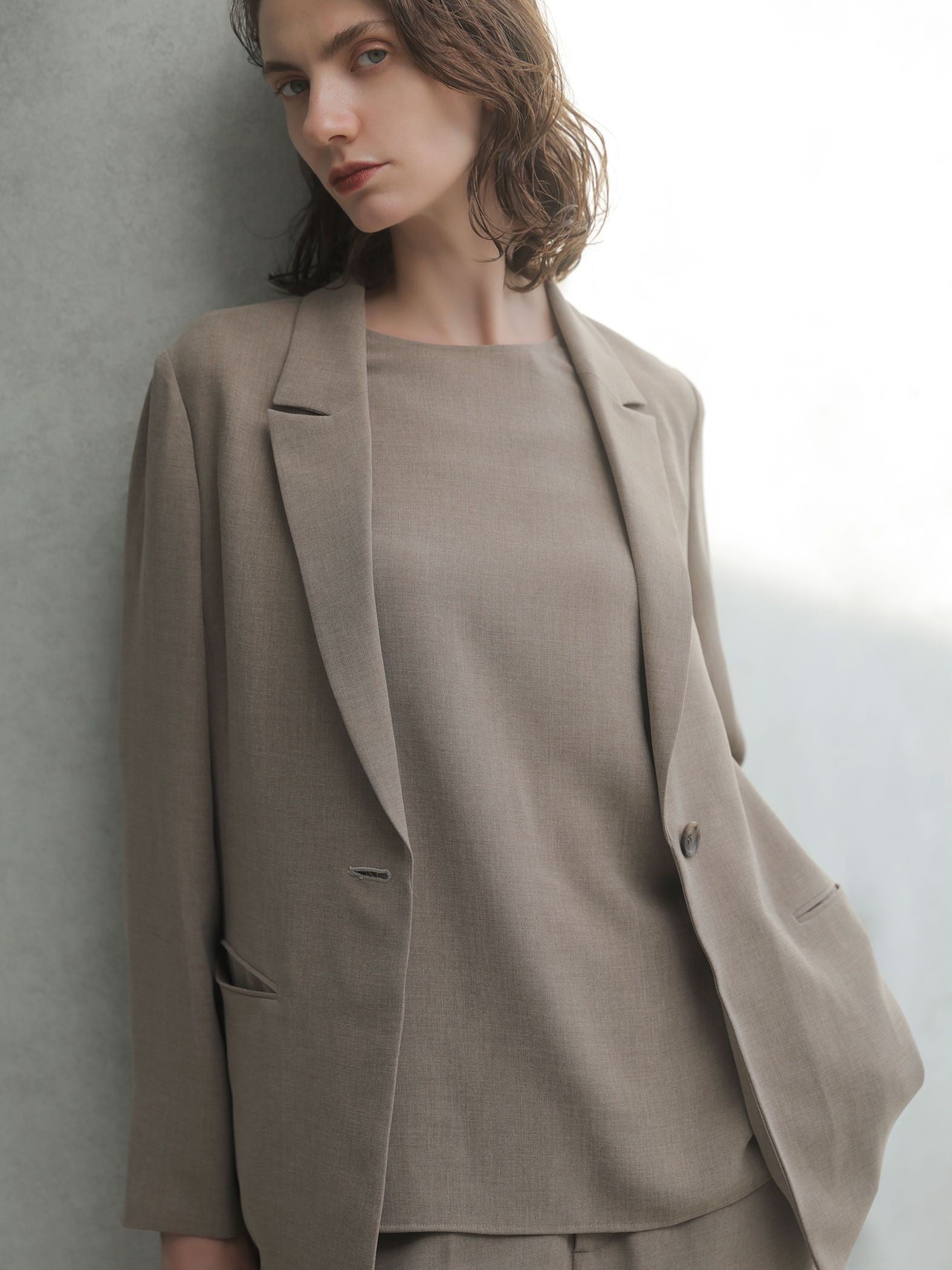 【旅楽シリーズ/極】メランジツイルジャケット≪手洗い可能≫