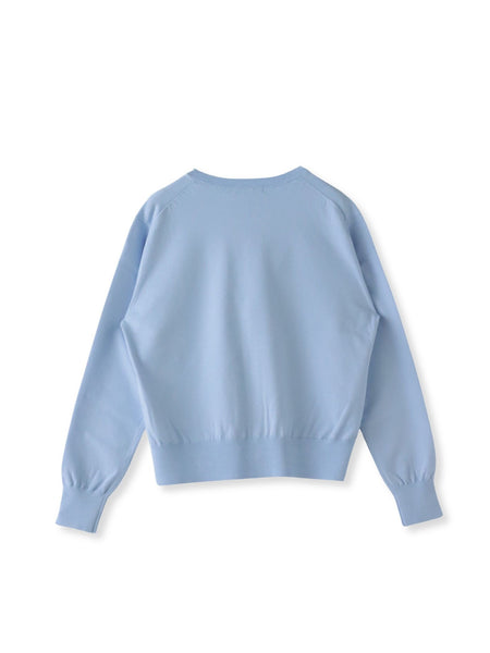 スズラン刺繍ニットカーディガン