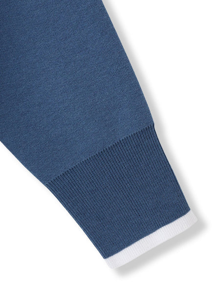 配色クルーネックニット≪洗える≫