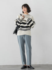 【WEB限定】”ふんわり着心地”ランダムボーダーニット