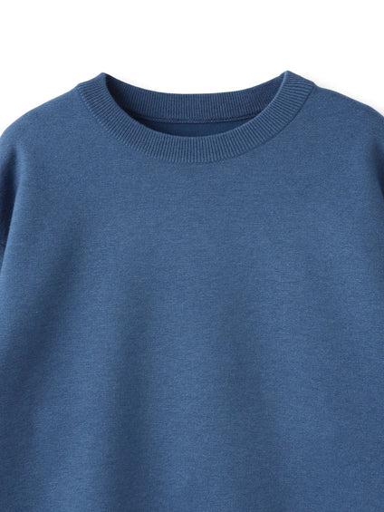 配色クルーネックニット≪洗える≫