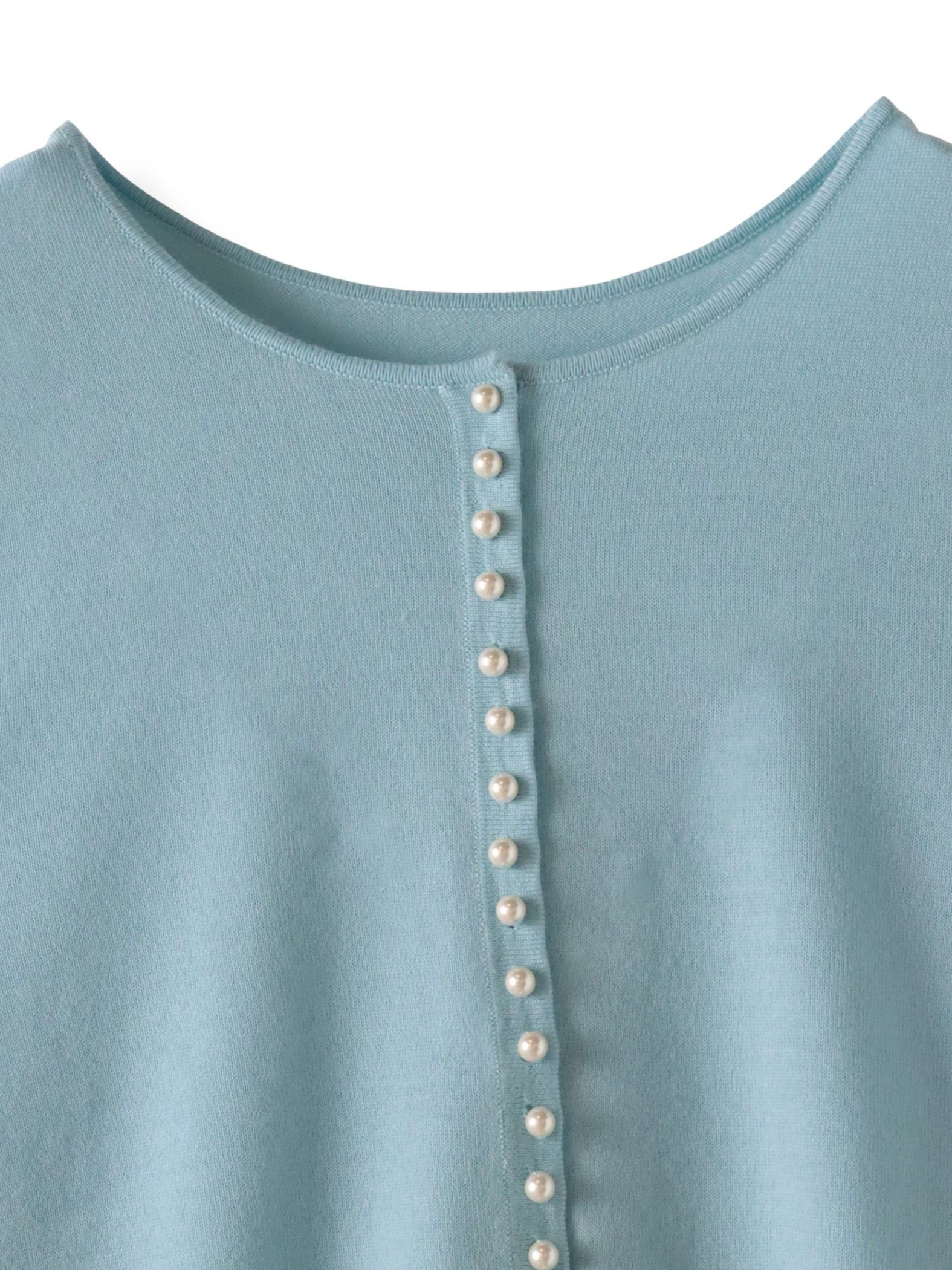 前後2wayパールボタンカーディガン