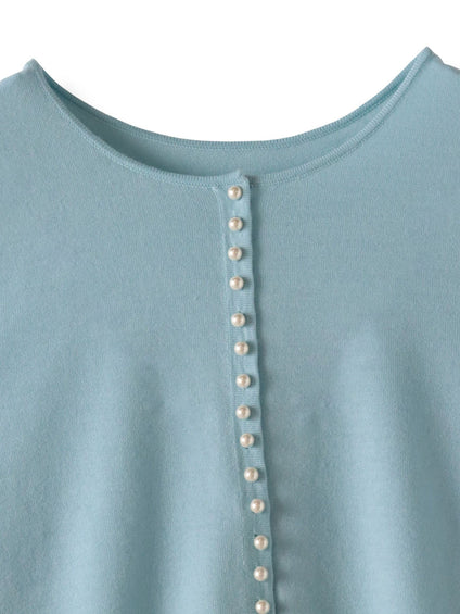 前後2wayパールボタンカーディガン