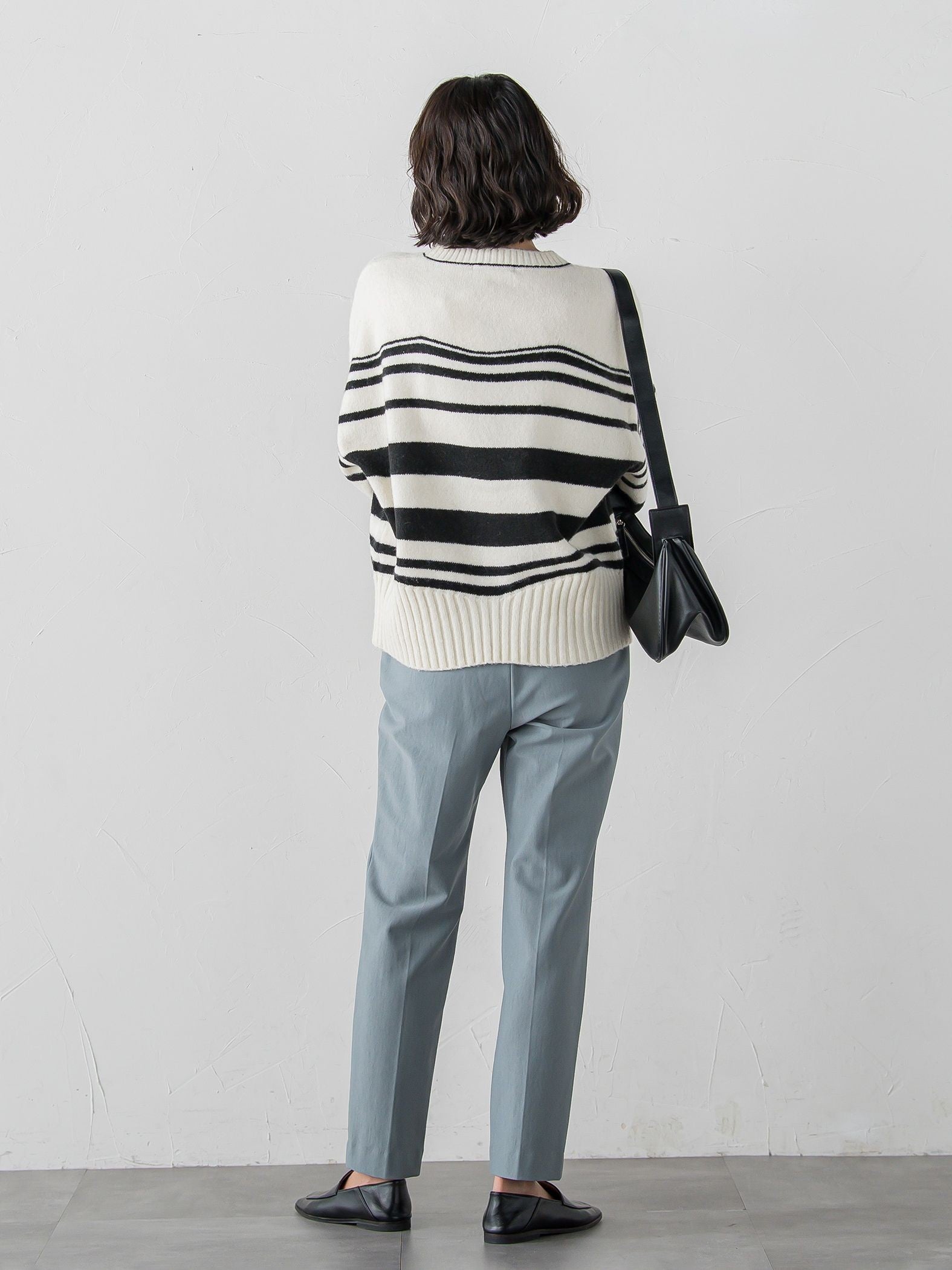 【WEB限定】”ふんわり着心地”ランダムボーダーニット