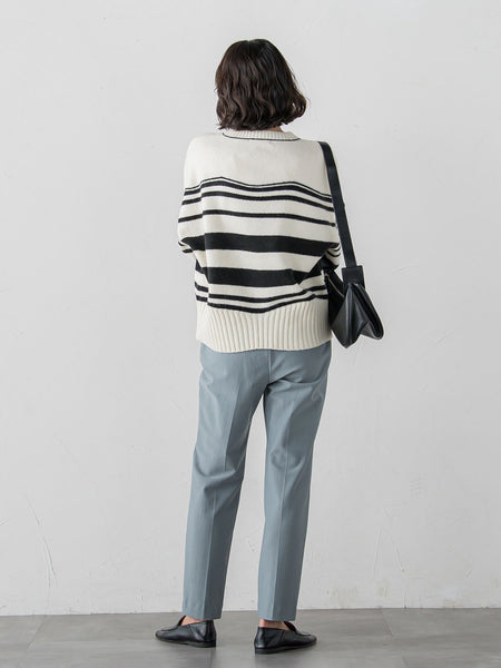 【WEB限定】”ふんわり着心地”ランダムボーダーニット